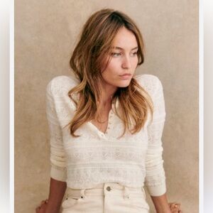 🇫🇷Sezane Lyna sweater jumper ecru XS